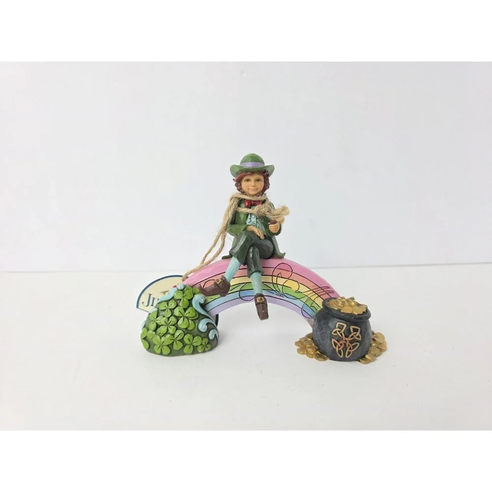 Enesco Jim Shore Irish St‎ Patricks Day figurine Lucky You Leprechaun Rainbow